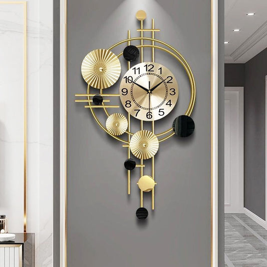 Clock for Living Room, Silent Quartz Movement Non Ticking Battery Operated, 17.8x30.7inch